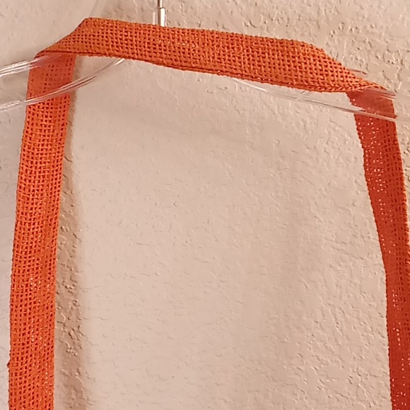 BEACH BAG Boho Beachy One Size Orange Color with Black-White beads Colors - Picture 9 of 10